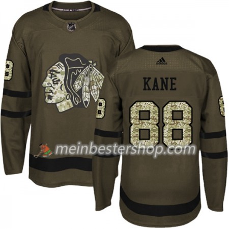 Chicago Blackhawks Patrick Kane 88 Adidas 2017-2018 Camo Grün Trikot Authentic - Herren